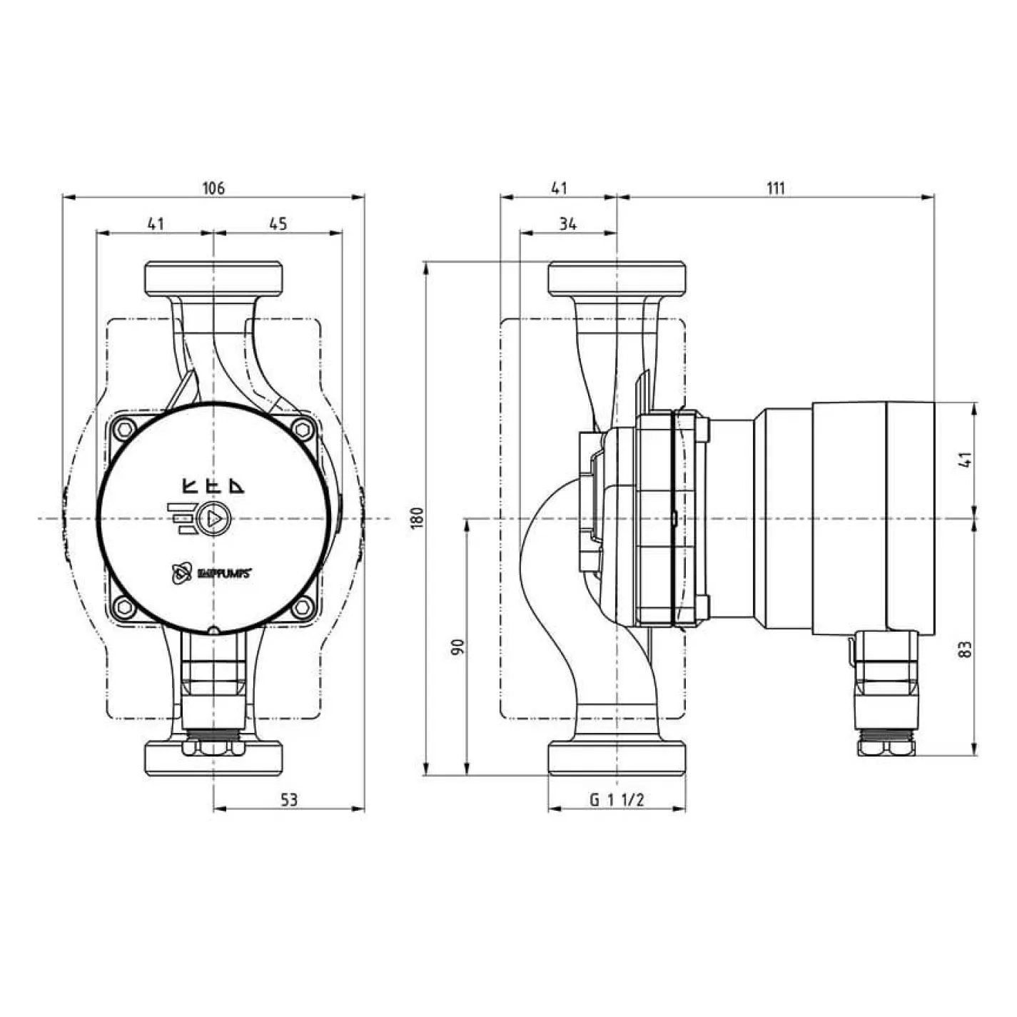 Циркуляційний насос IMP Pumps NMT MINI 25/70-180 - Фото 2